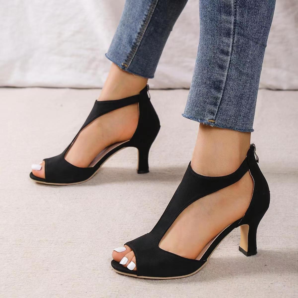 Casual Sandal Leather - 2026 Summer New Brushed Leather Fish