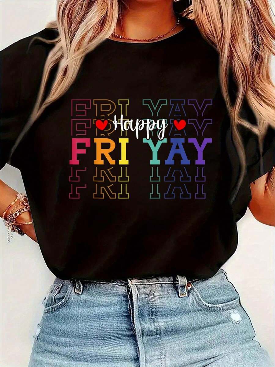 Funny Friday Lover Graphic Pri - Tee Graphic Print avaliação e preço