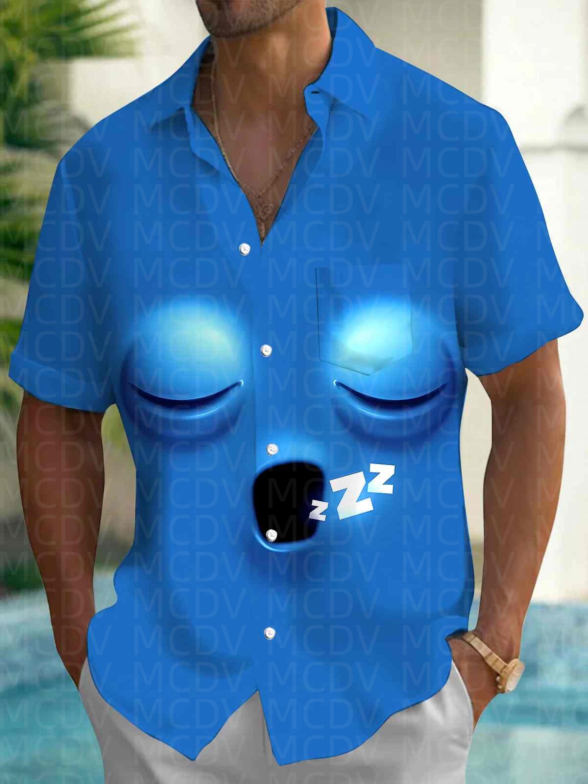 Cute Pattern Men's Hawaiian Sh - Shirt Camp Collar avaliação e preço