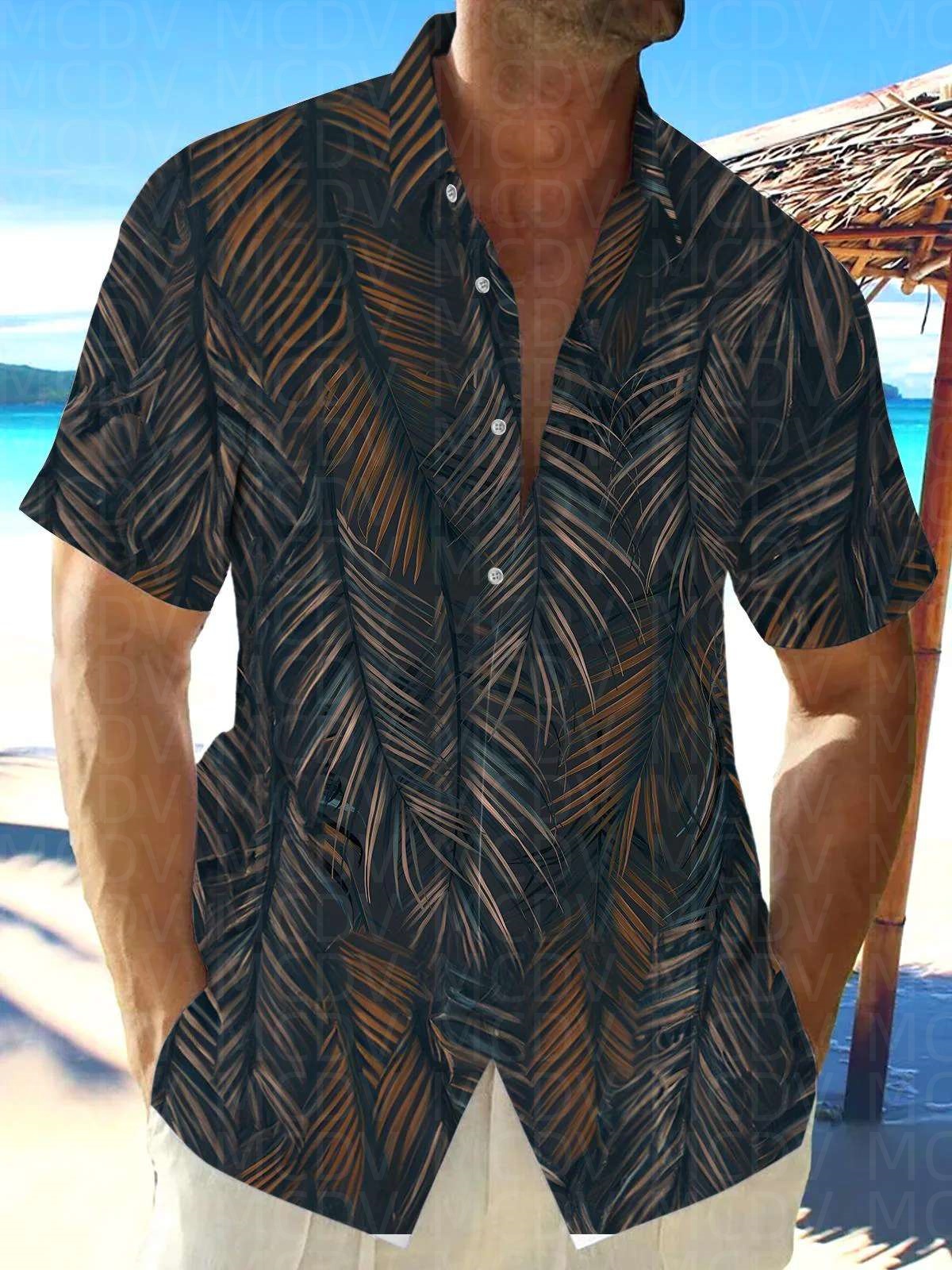 Cute Pattern Men's Hawaiian Sh - Shirt Camp Collar avaliação e preço