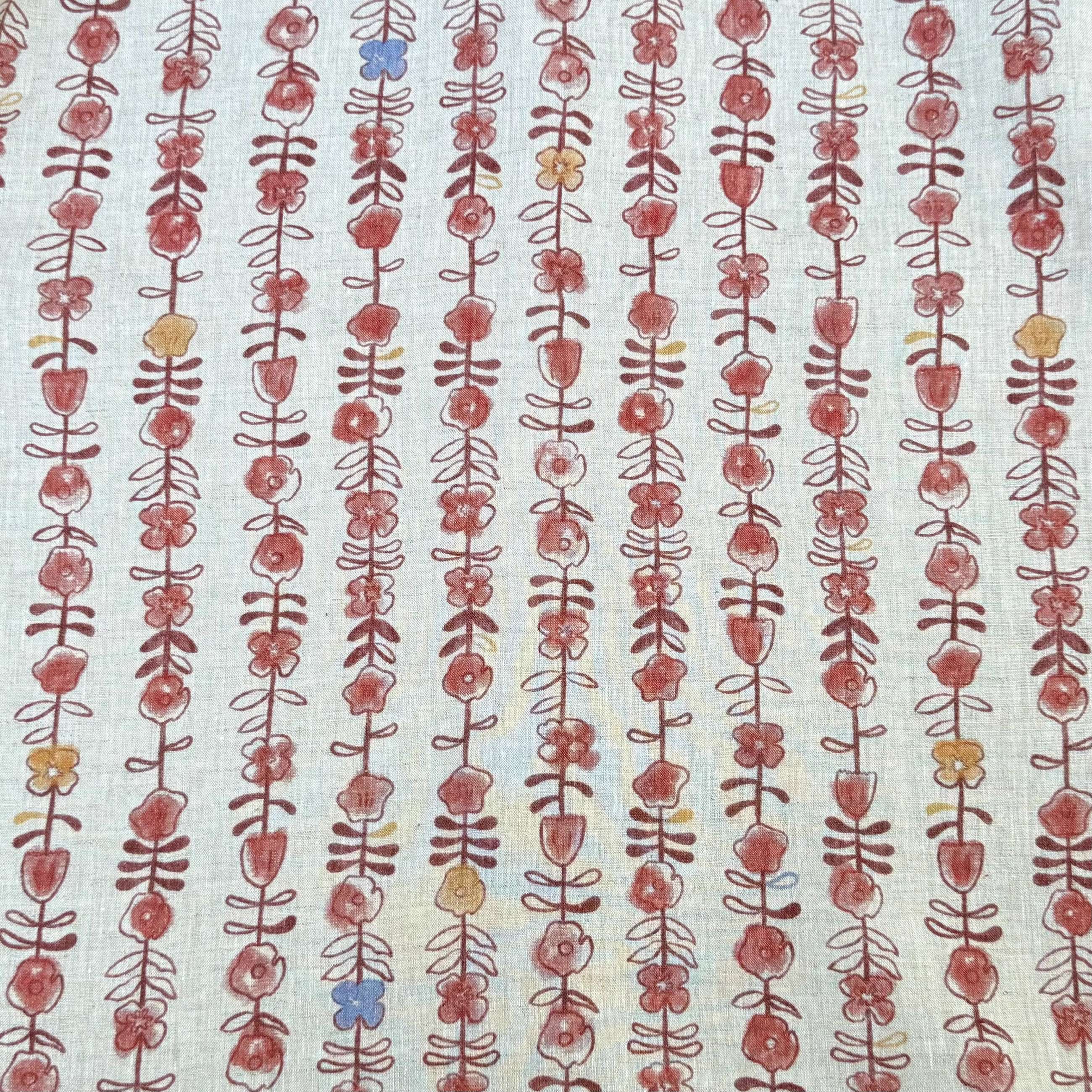 1yard Unique flowers print fab - Linen Shirt Breathable avaliação e preço