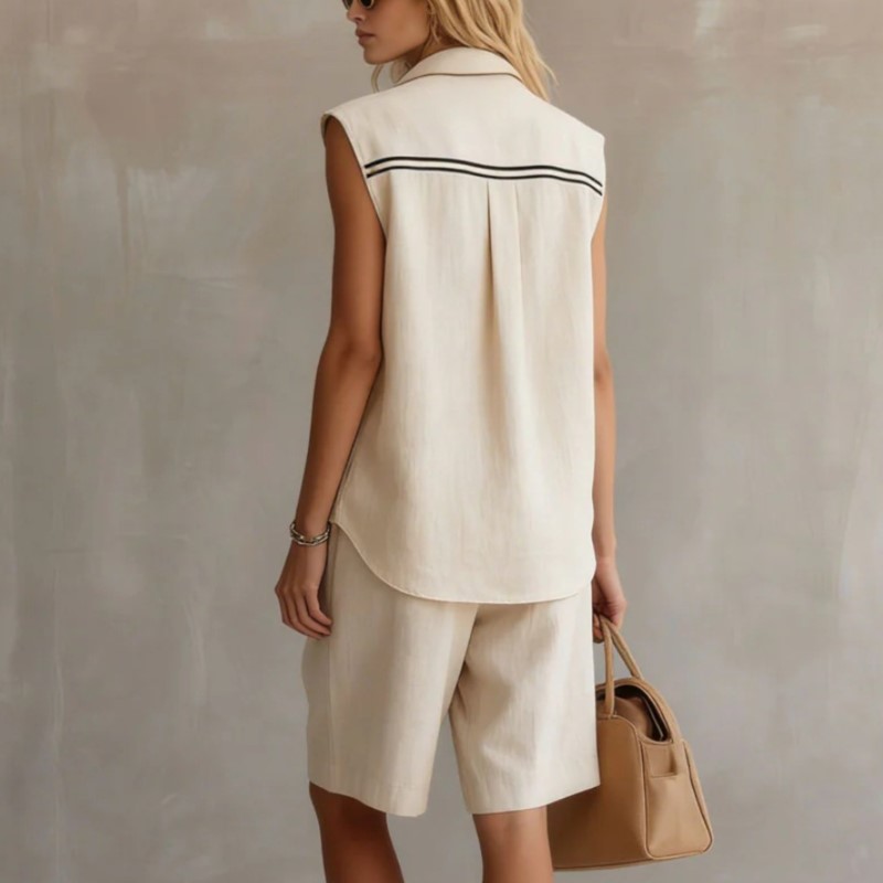 Summer Fashion Solid Linen Ble - Linen Shirt Breathable avaliação e preço