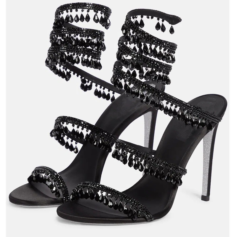 Sexy Green Crystal Fringe Stil - Casual Sandal Leather avaliação e preço