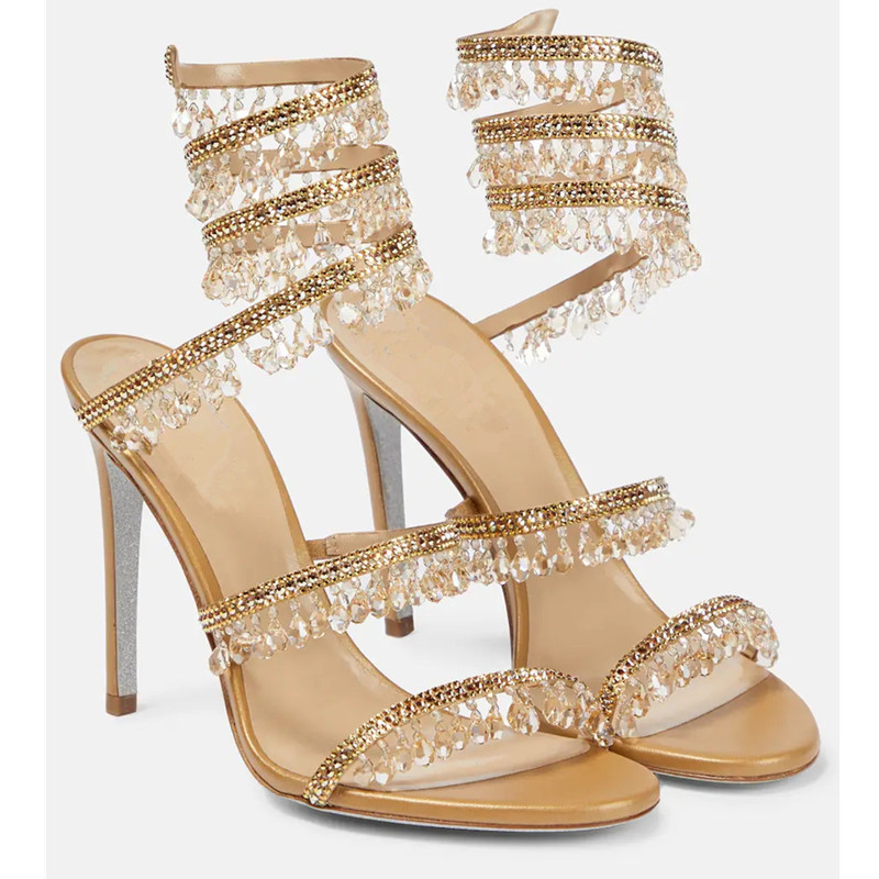 Sexy Green Crystal Fringe Stil - Casual Sandal Leather avaliação e preço