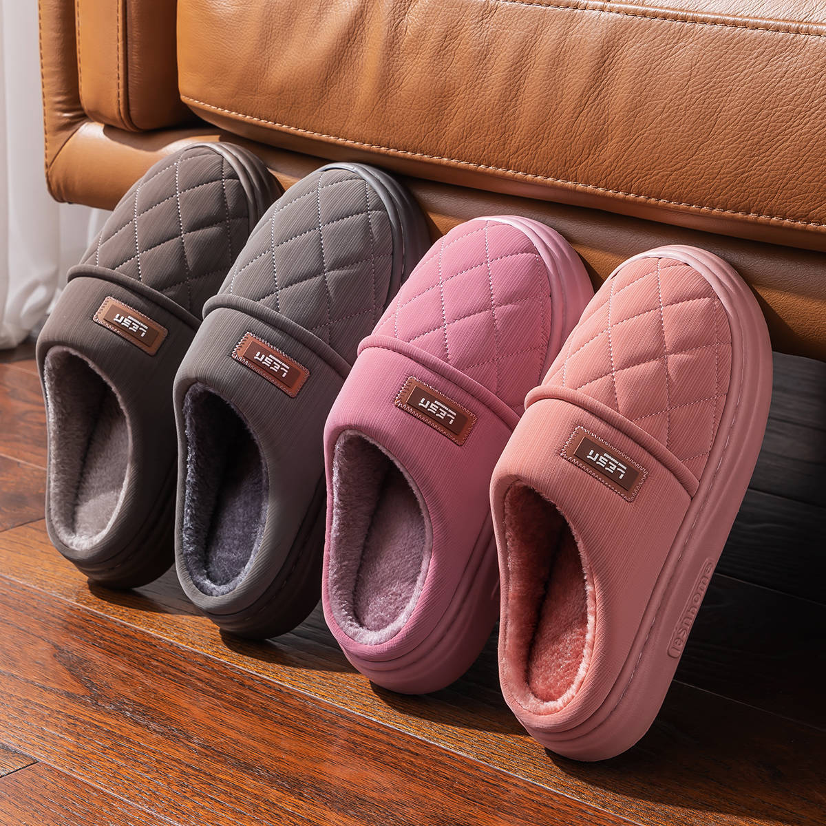 Winter Warm Slipper Women Men  - Flip Flop Leather Men avaliação e preço