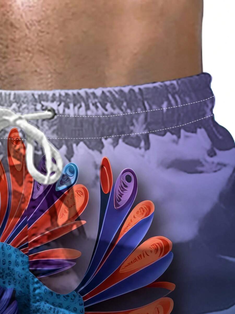 Gradient Purple Blue Swim Trun - Swim Trunk Quick Dry avaliação e preço
