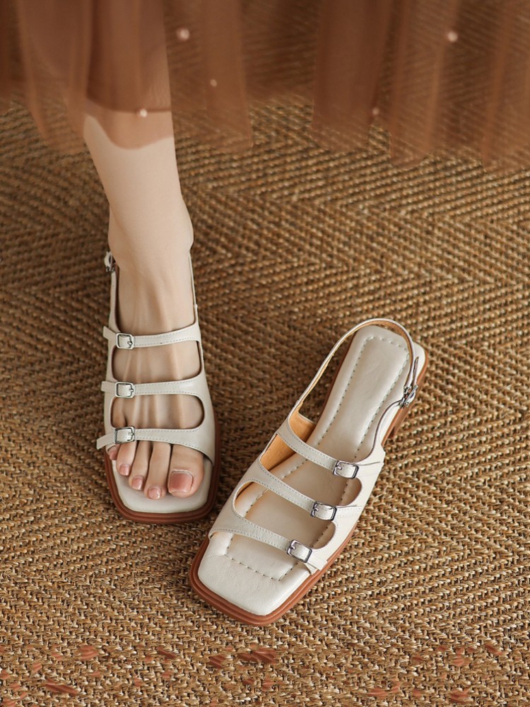 Roman Ladies Fashion Open Toe  - Casual Sandal Leather avaliação e preço