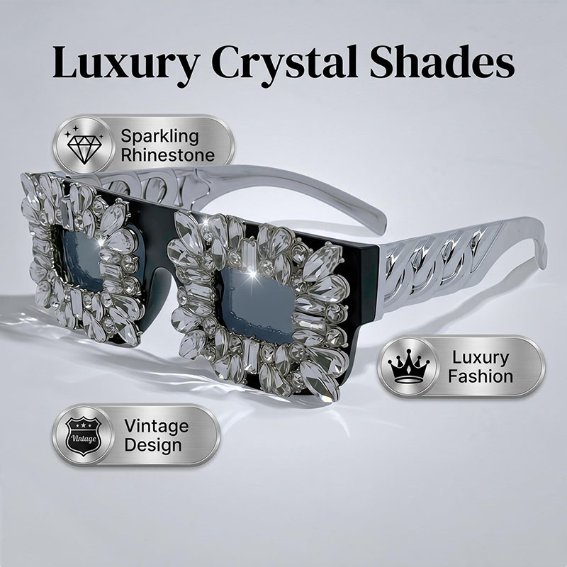 Exaggerated Bling Rhinestone S - Sunglass Retainer Cord avaliação e preço