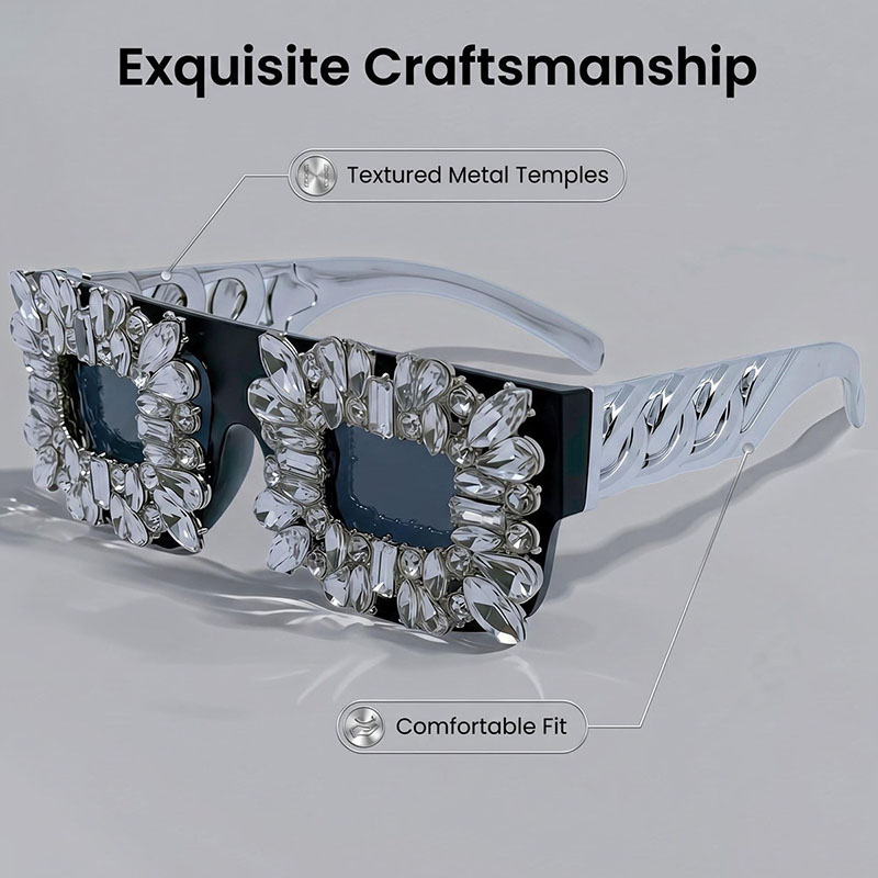 Exaggerated Bling Rhinestone S - Sunglass Retainer Cord avaliação e preço