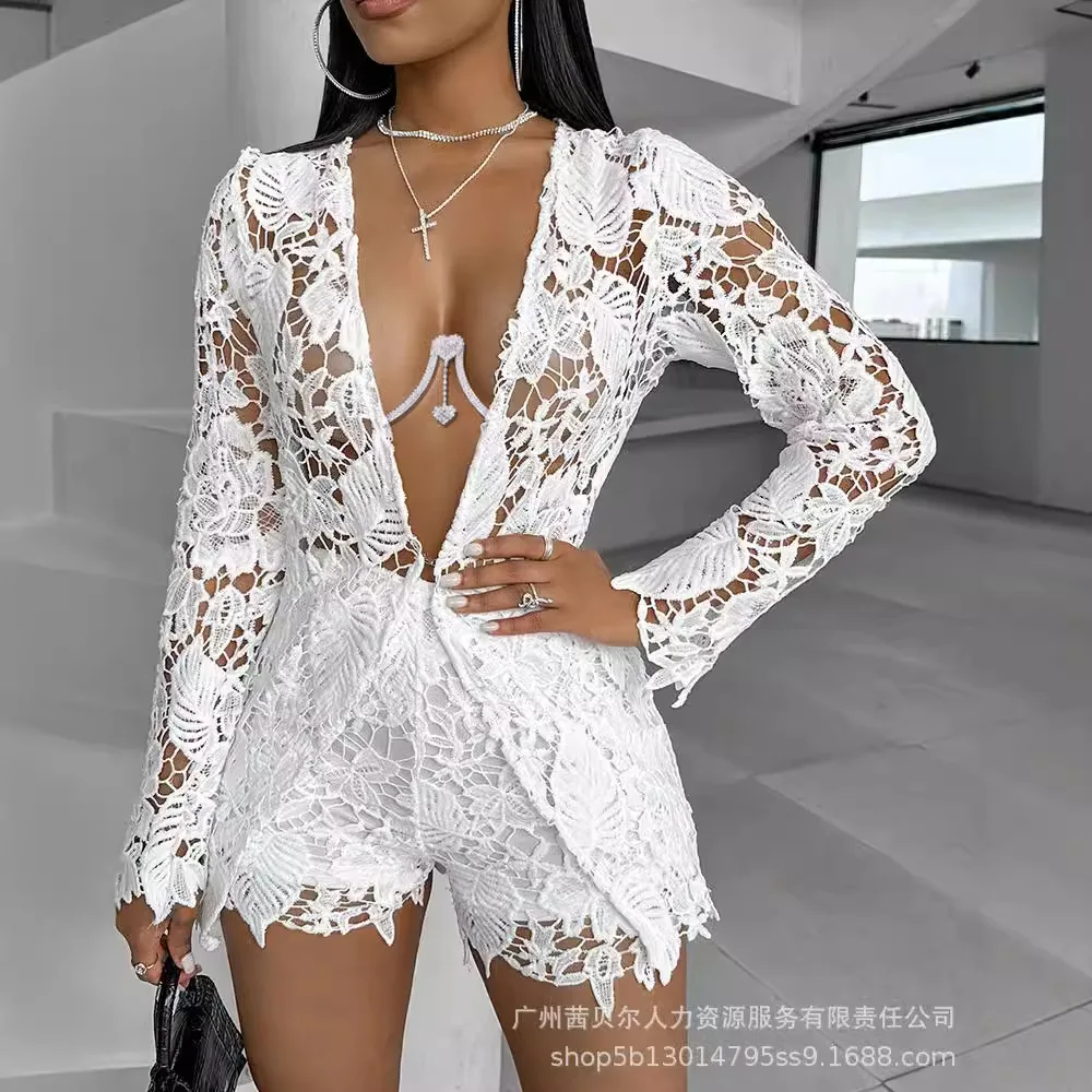 Women Sexy Short Sets Hollow O - Linen Shirt Breathable avaliação e preço