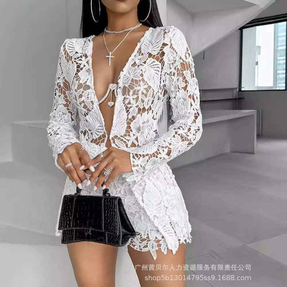Women Sexy Short Sets Hollow O - Linen Shirt Breathable avaliação e preço