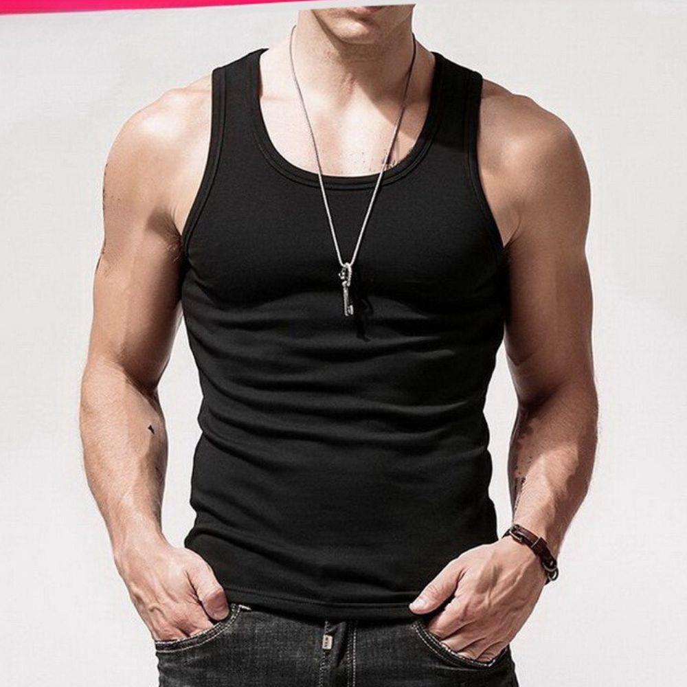 100% Cotton Men's Tank Tops Gy - Tank Top Muscle avaliação e preço