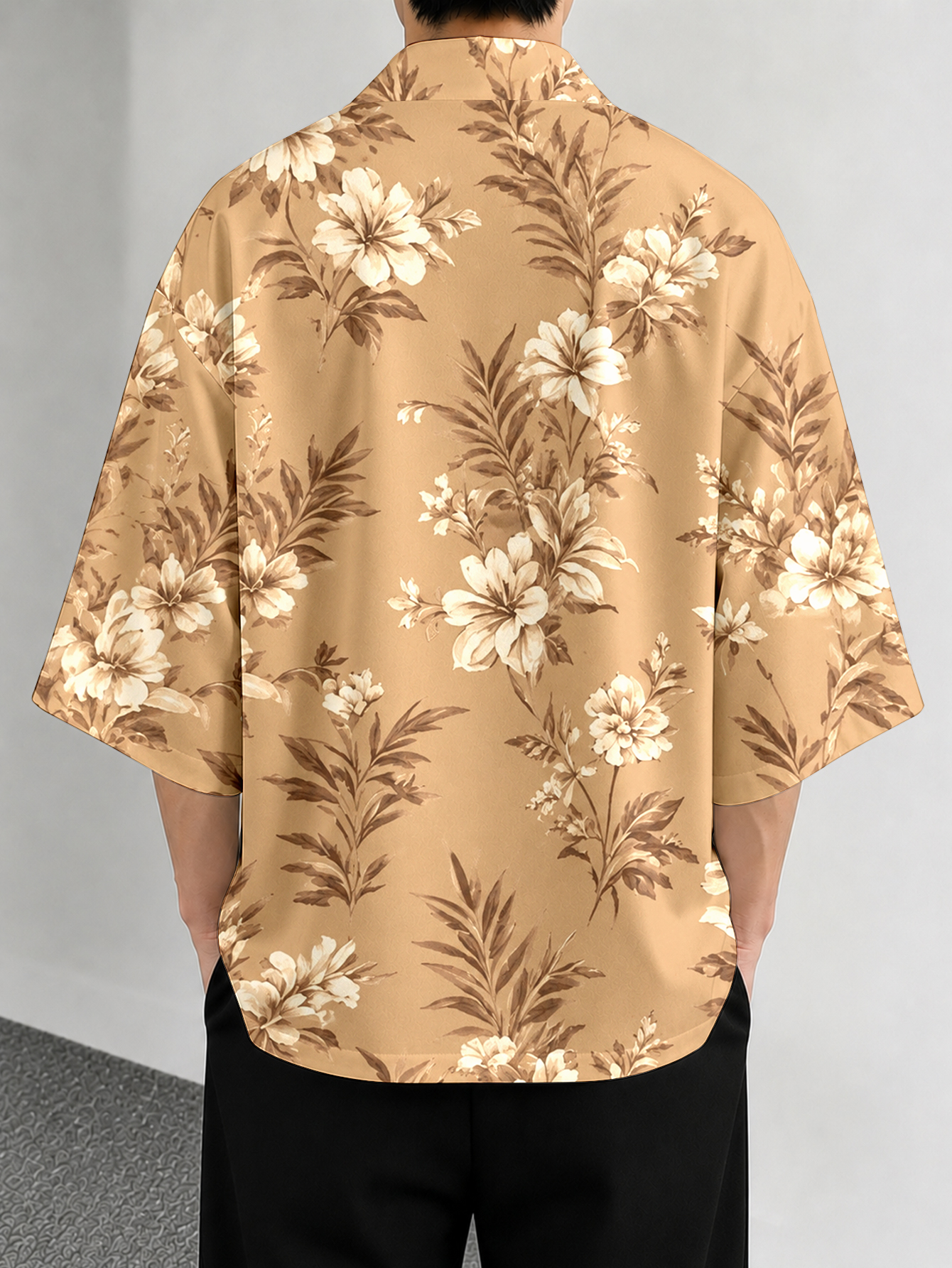 Men's casual top  Floral Leaf  - Resort Shirt Floral avaliação e preço