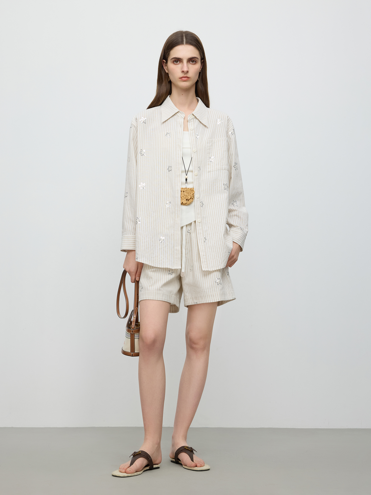 FSLE【Premium Series】 2025 Summ - Linen Shirt Breathable avaliação e preço