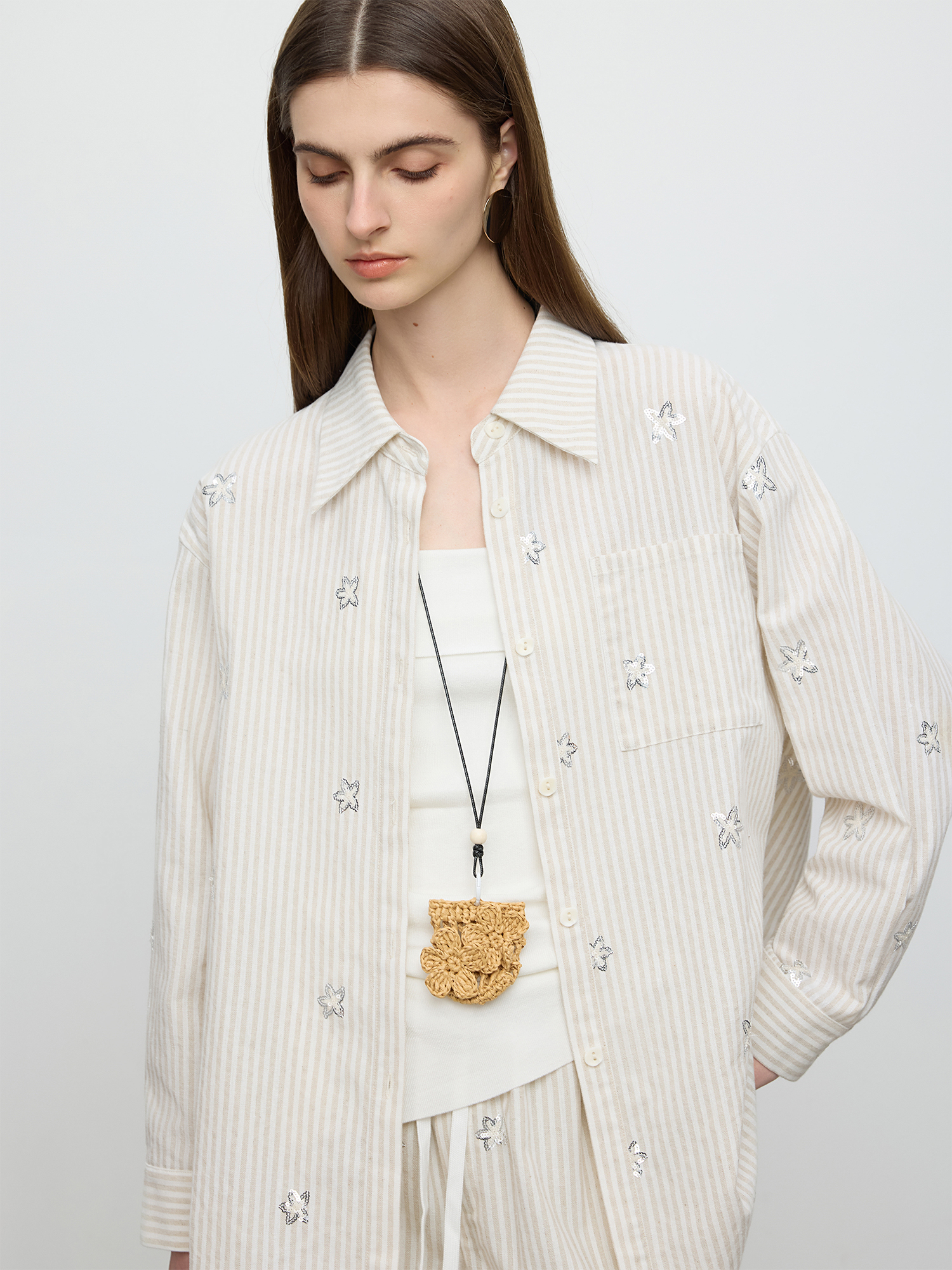 FSLE【Premium Series】 2025 Summ - Linen Shirt Breathable avaliação e preço