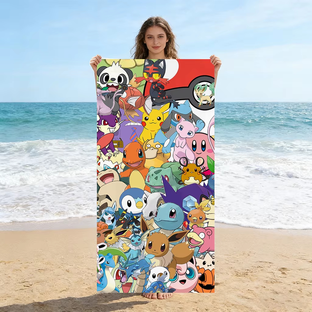 1pc Extra Large Pokemon Microf - Beach Towel Large avaliação e preço