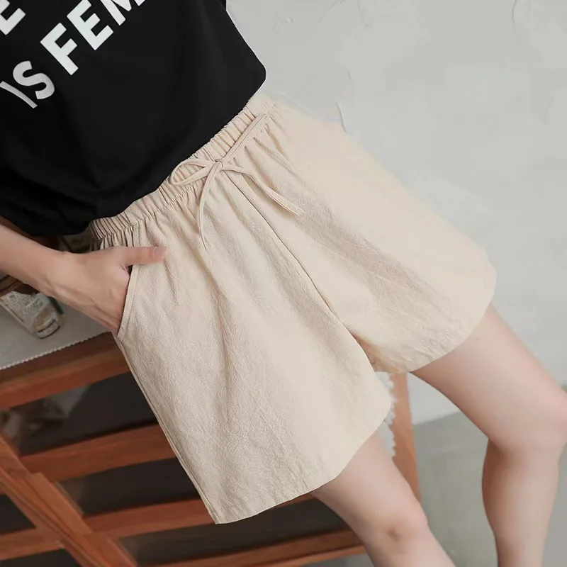 2024 New Summer Cotton Linen B - Short Linen Drawstring avaliação e preço