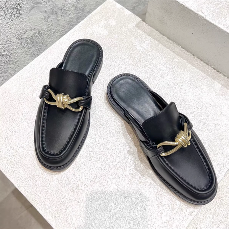 Metal Buckle Half Slippers For - Espadrille Slip On avaliação e preço