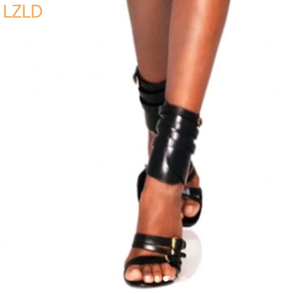 Black Sexy Catwalk Women Sanda - Casual Sandal Leather avaliação e preço