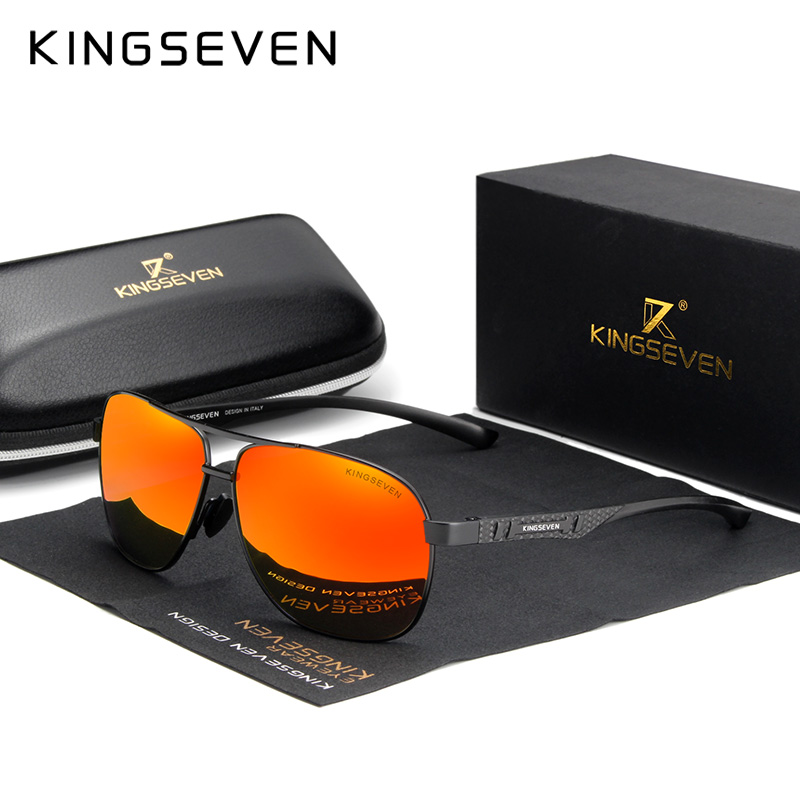 KINGSEVEN Brand Men Sunglasses - Sunglasses Aviator Polarized avaliação e preço
