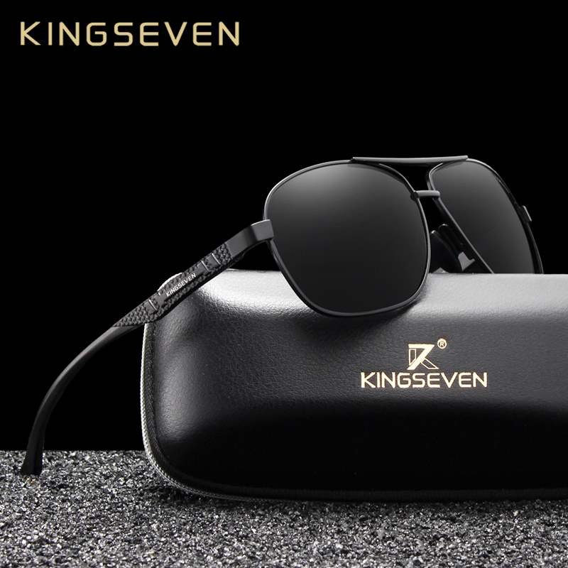 KINGSEVEN Brand Men Sunglasses - Sunglasses Aviator Polarized avaliação e preço