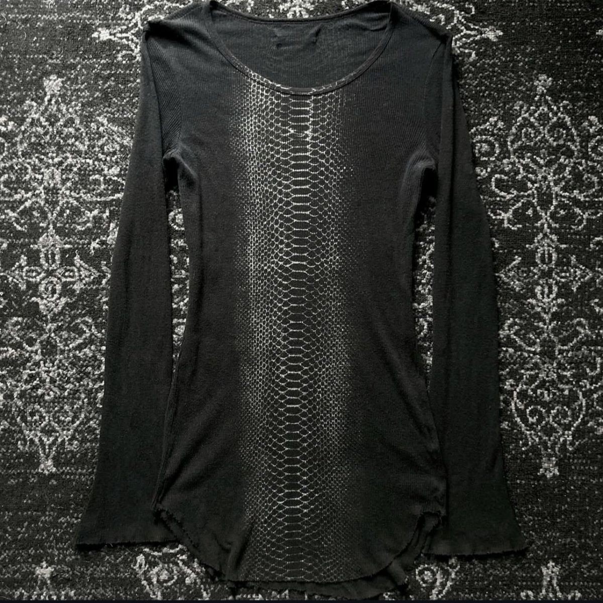 Tops Longsleeve Black Round Ne - Tee Graphic Print avaliação e preço