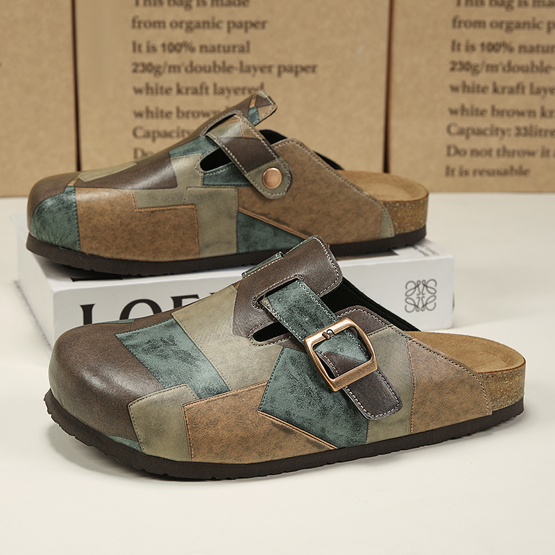 Unisex Cork Closed Toe Slipper - Flip Flop Leather Men avaliação e preço