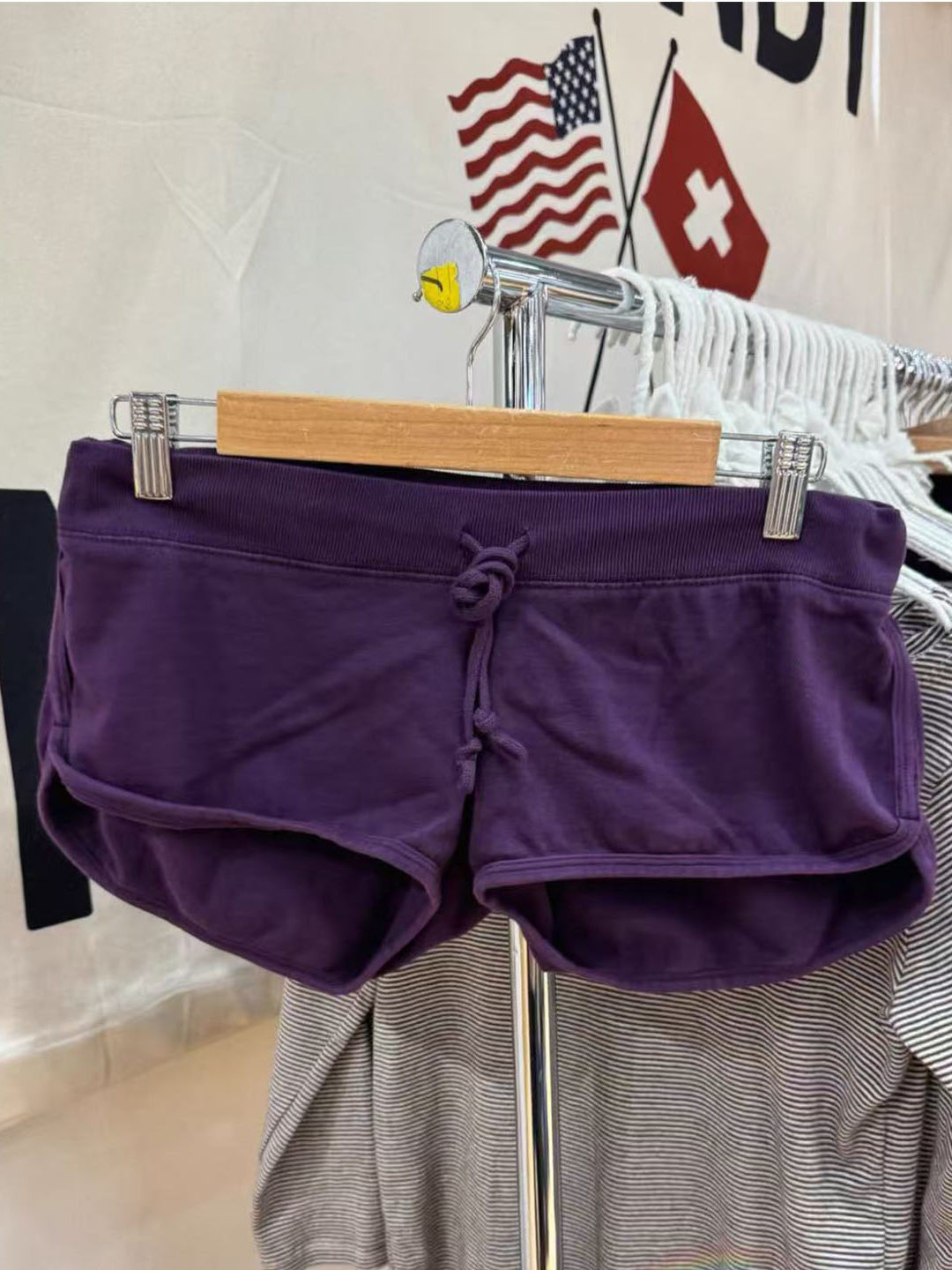 Purple Cotton Short Pant Women - Short Linen Drawstring avaliação e preço