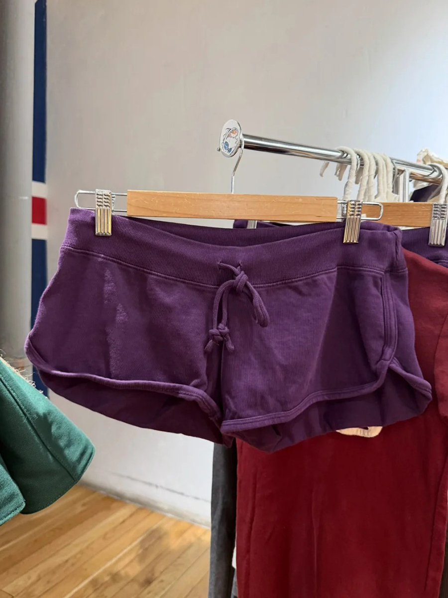 Purple Cotton Short Pant Women - Short Linen Drawstring avaliação e preço