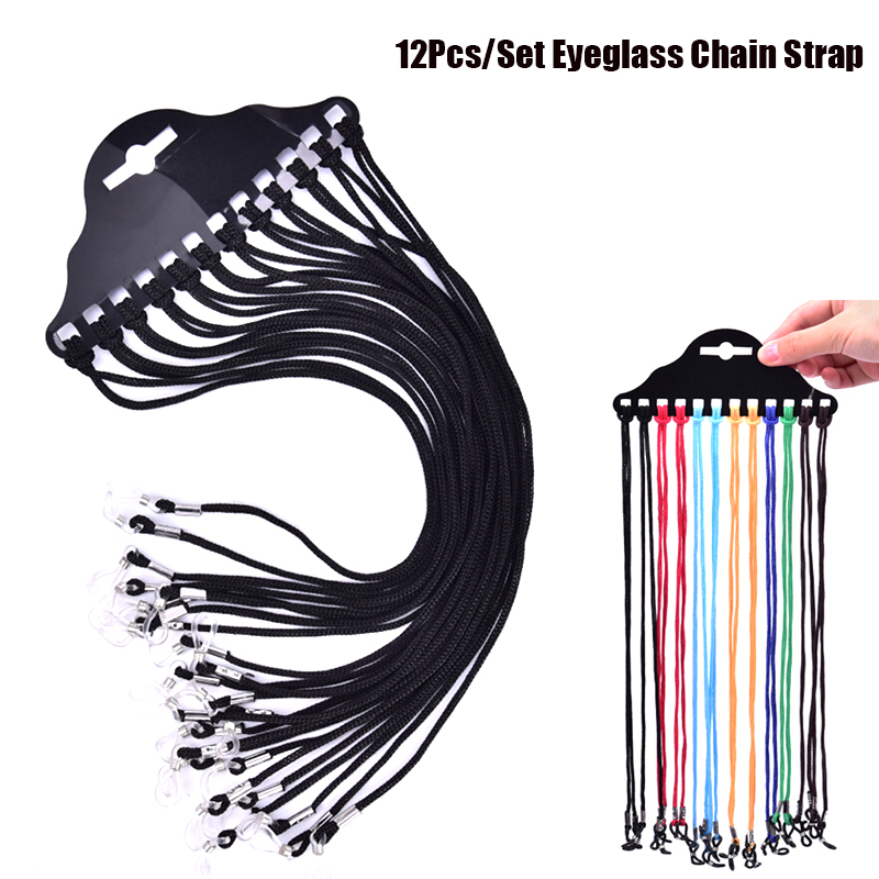 12Pcs/Set Multicolor Sunglasse - Sunglass Retainer Cord avaliação e preço