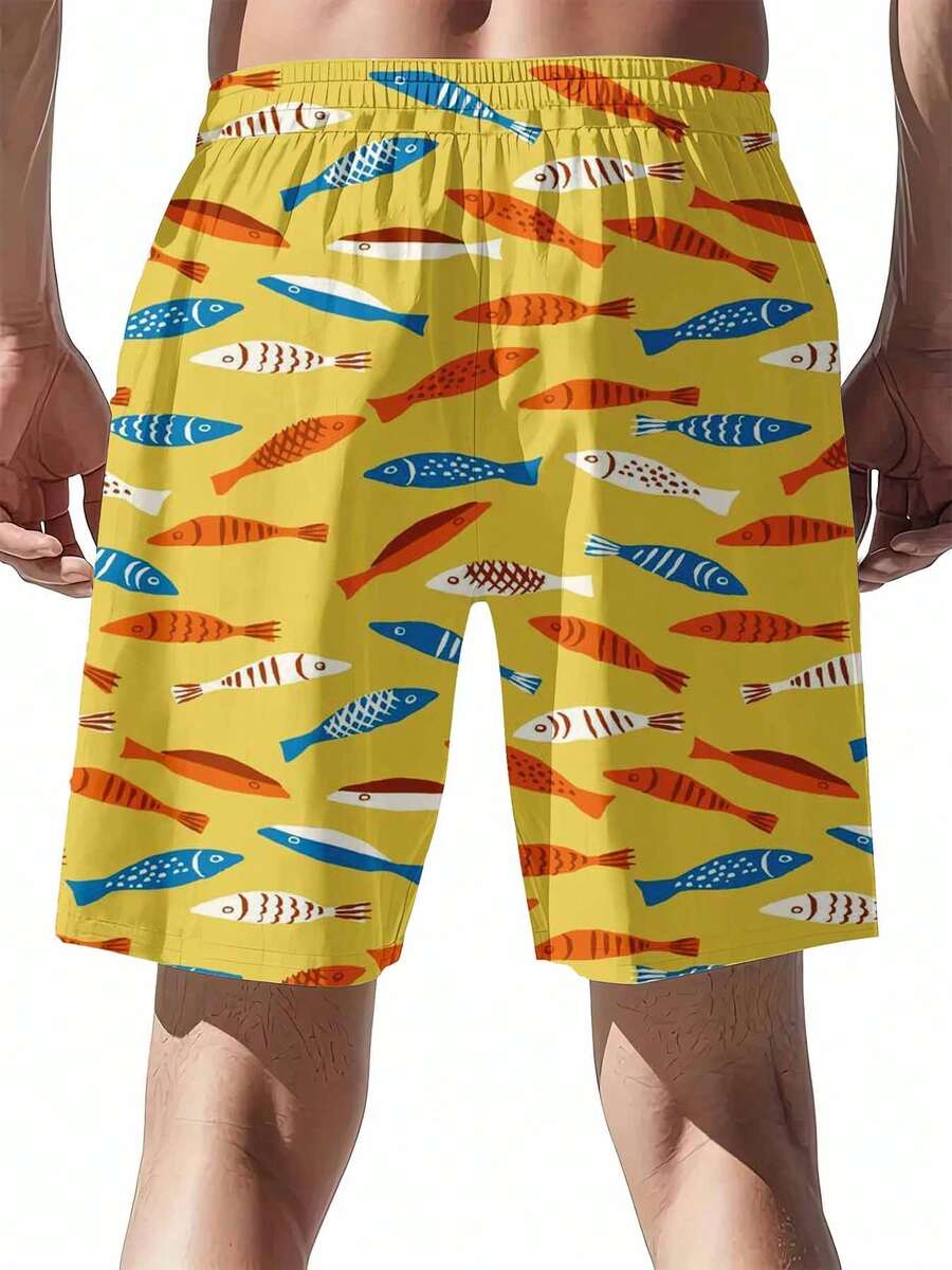 Colorful Fish Pattern Swim Tru - Swim Trunk Quick Dry avaliação e preço
