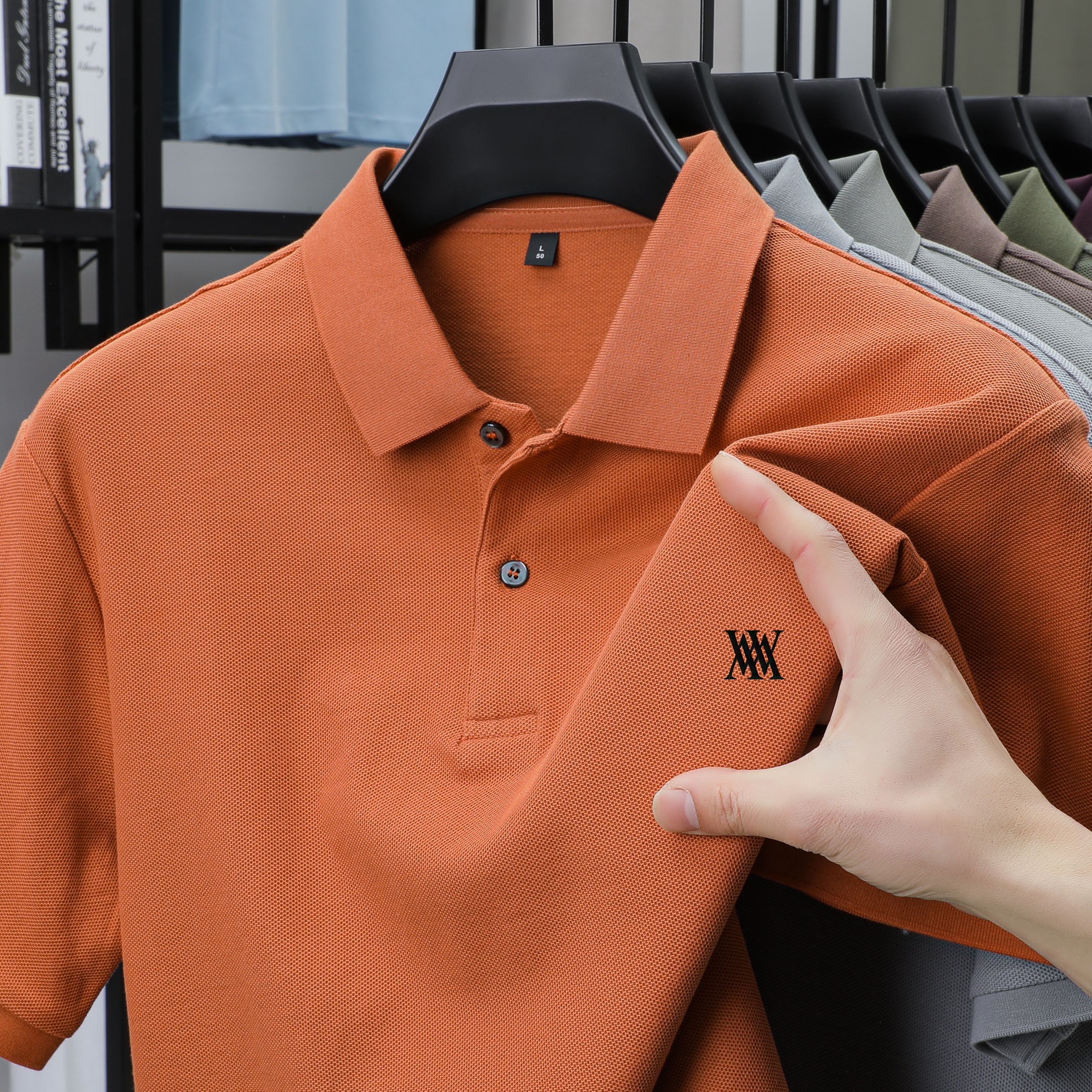 Men Classic Solid Crew Neck Po - Polo Shirt Pique avaliação e preço