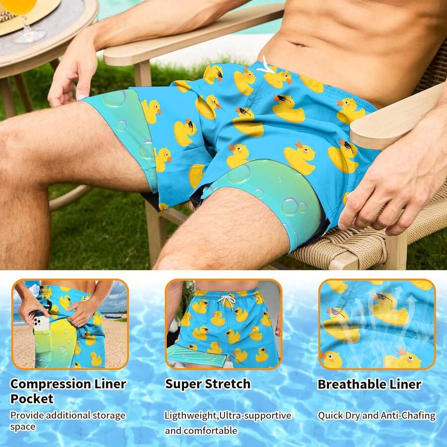 Mens Quick Dry Swim Trunks Wit - Swim Trunk Quick Dry avaliação e preço