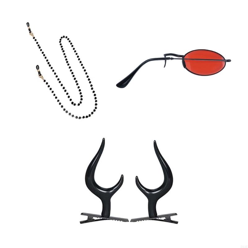 DXAE Devil Horns Hair Clips Mo - Sunglass Retainer Cord avaliação e preço