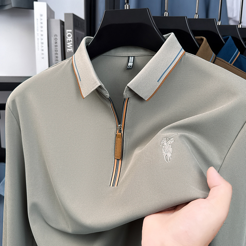 Men's Cotton Long Sleeved T-sh - Polo Shirt Pique avaliação e preço