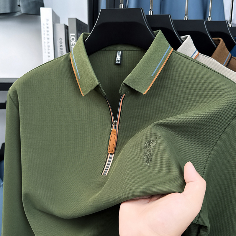 Men's Cotton Long Sleeved T-sh - Polo Shirt Pique avaliação e preço