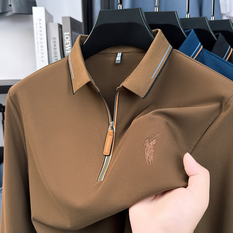 Men's Cotton Long Sleeved T-sh - Polo Shirt Pique avaliação e preço