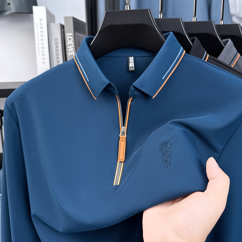 Men's Cotton Long Sleeved T-sh - Polo Shirt Pique avaliação e preço