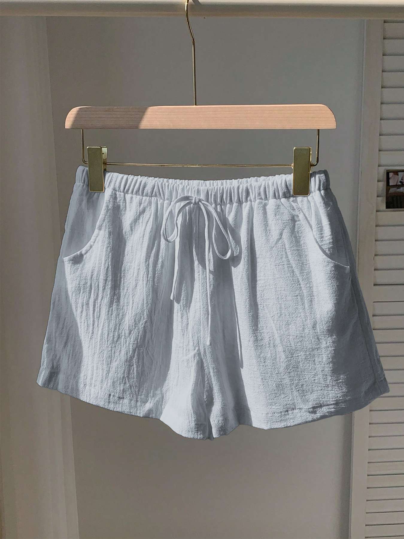 Ladies New Spring Summer Linen - Short Linen Drawstring avaliação e preço