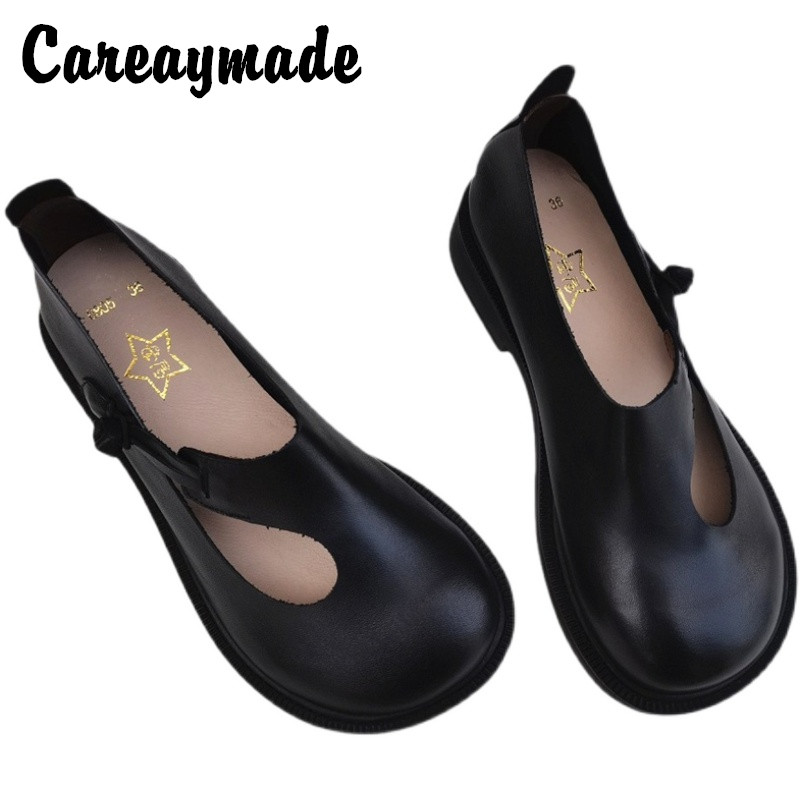 Careaymade-Genuine leather big - Casual Sandal Leather avaliação e preço