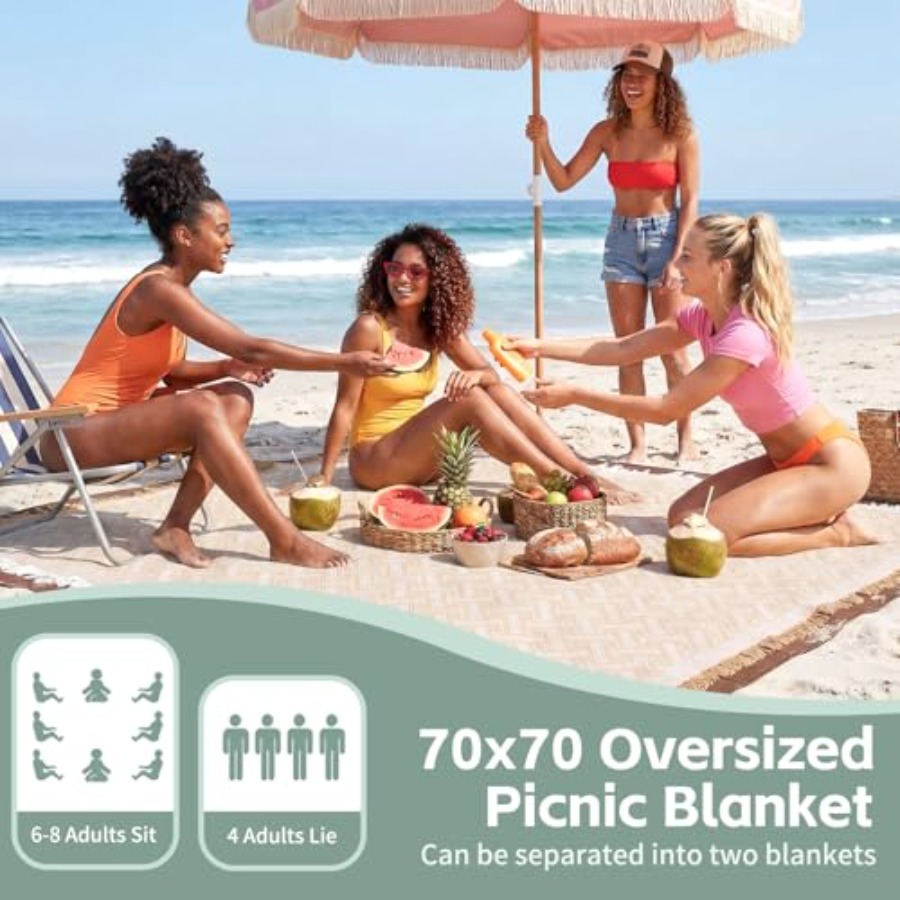 2 in 1 Extra Large Boho Beach  - Beach Towel Large avaliação e preço