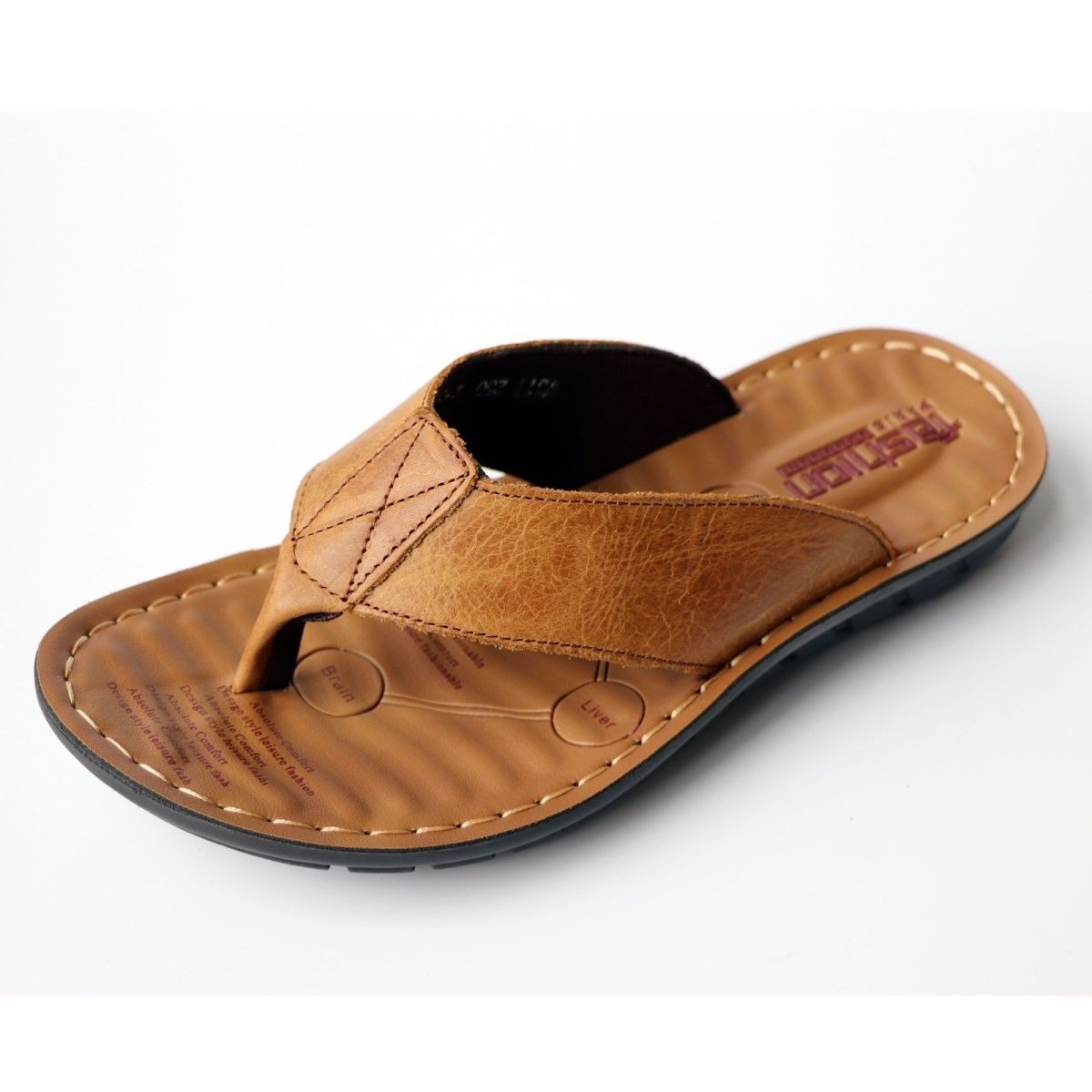 Summer Shoes Men Slippers Genu - Flip Flop Leather Men avaliação e preço