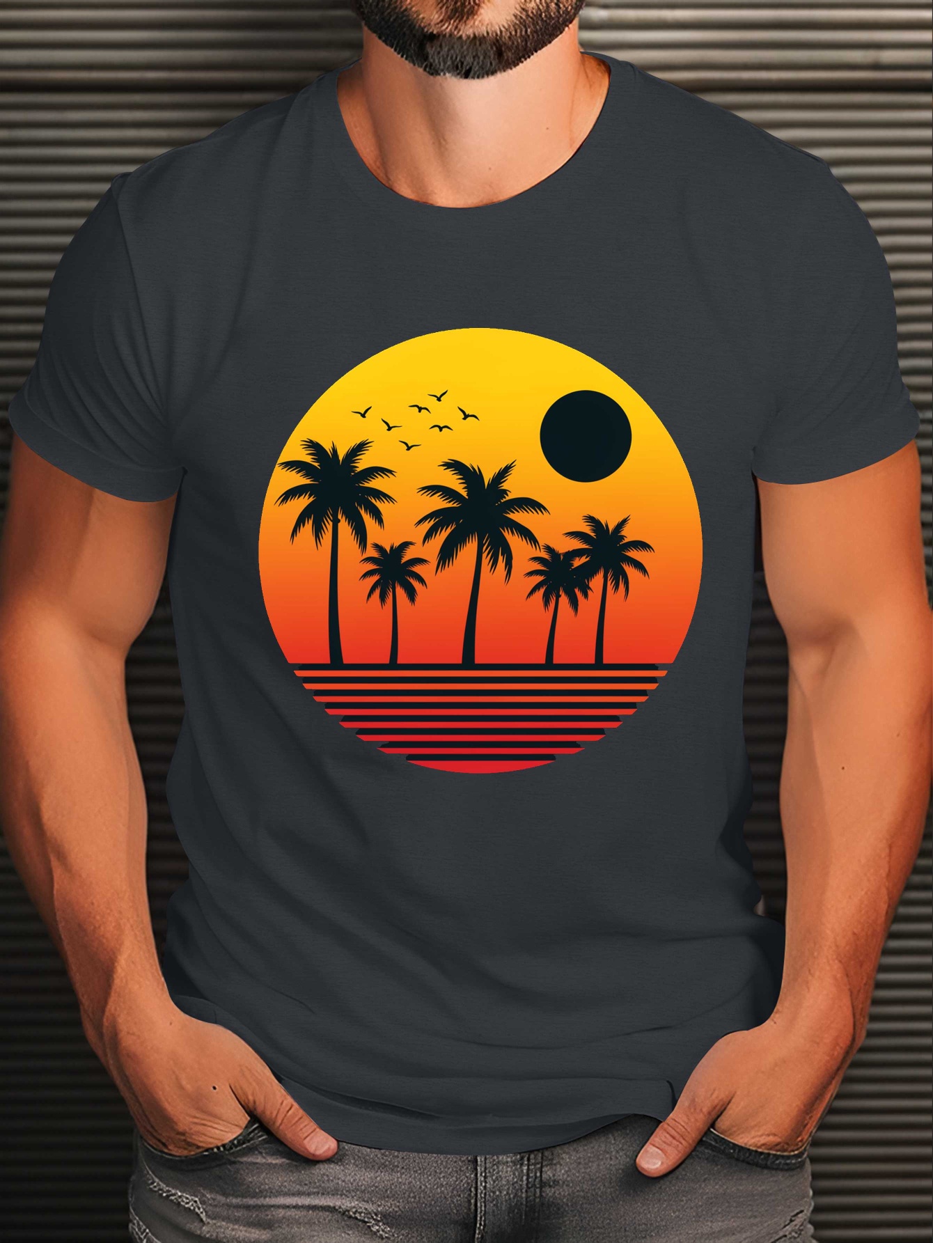Plus Size Men's Summer T-shirt - Tee Graphic Print avaliação e preço