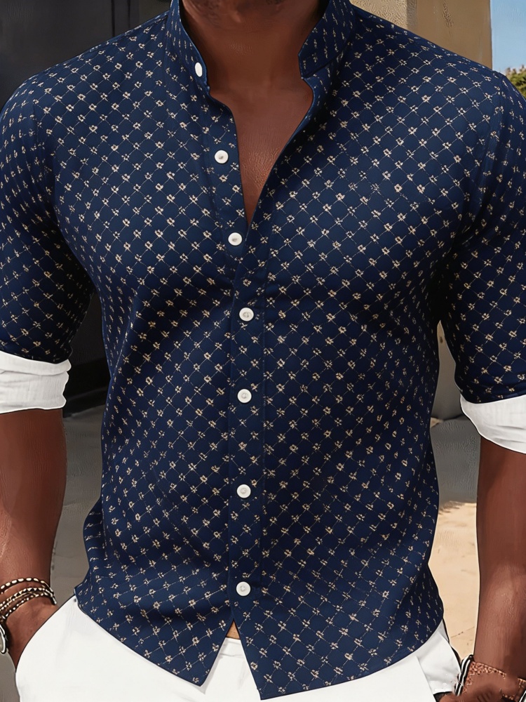 Mens Stylish Slim Fit Shirt Na - Resort Shirt Floral avaliação e preço