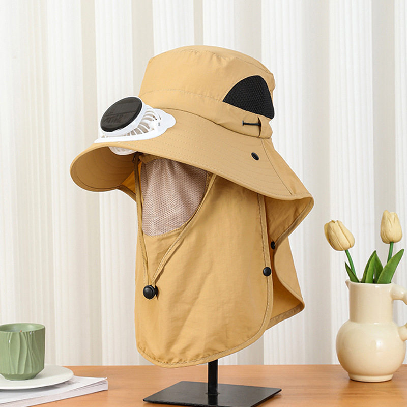 Men Wide Brim Solar Fan Hat wi - Bucket Hat Straw avaliação e preço