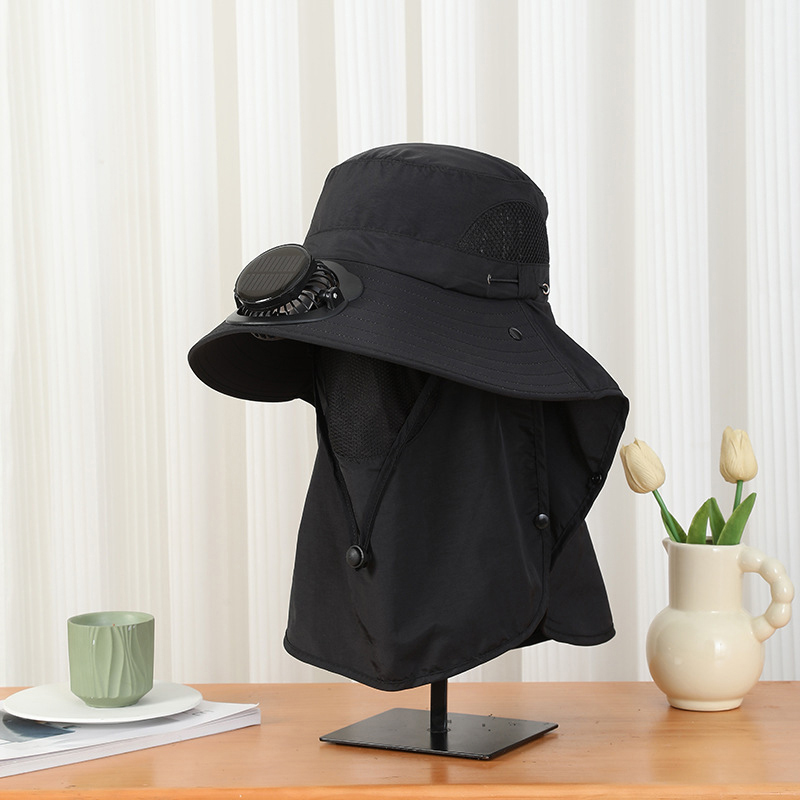 Men Wide Brim Solar Fan Hat wi - Bucket Hat Straw avaliação e preço