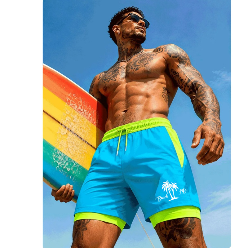 Men'S Swimming Trunks Palm Tre - Trunks Board Surf avaliação e preço