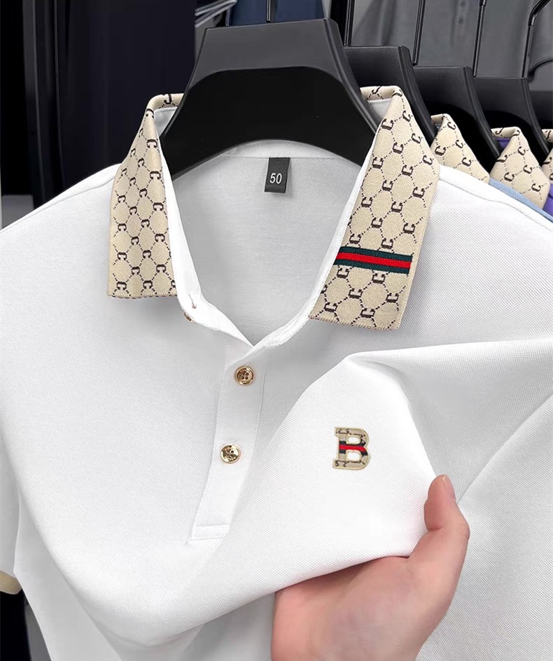 Luxury brand B letter embossed - Polo Shirt Pique avaliação e preço