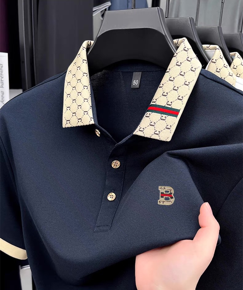 Luxury brand B letter embossed - Polo Shirt Pique avaliação e preço