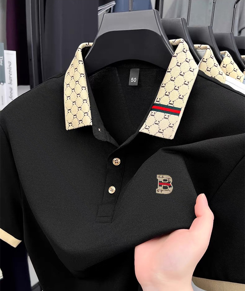 Luxury brand B letter embossed - Polo Shirt Pique avaliação e preço